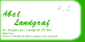 abel landgraf business card